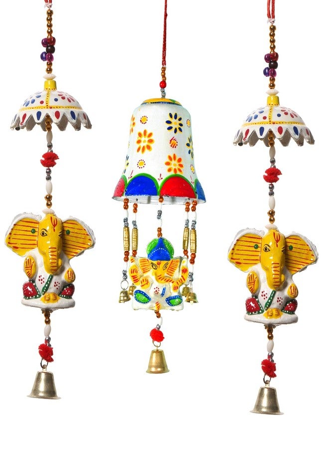 Dreamkraft Handmade Big Bell Ganesh Door Hangings for Wall Home Decoration(Multicolor) - Image 1