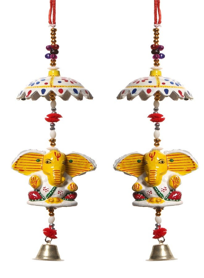 Dreamkraft Handmade Big Bell Ganesh Door Hangings for Wall Home Decoration(Multicolor) - Image 3