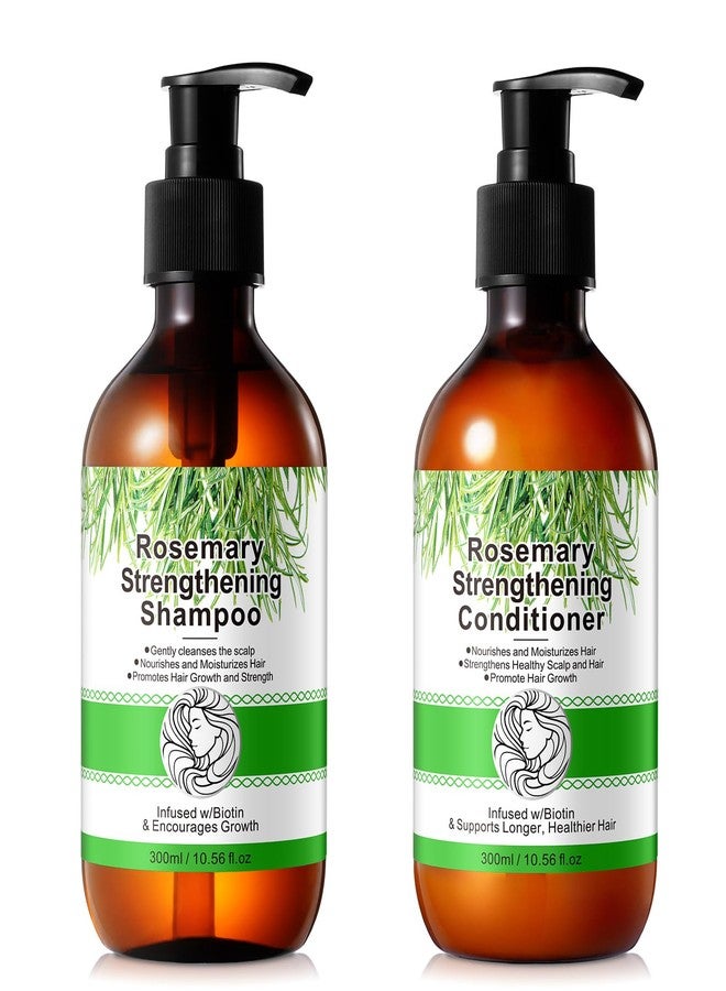 FSLHCY Rosemary Mint Shampoo and Conditioner set Infused with Biotin Promotes Hair Growth & Scalp Health, Strengthen Weak and Brittle Hair for All Hair Types - Image 1