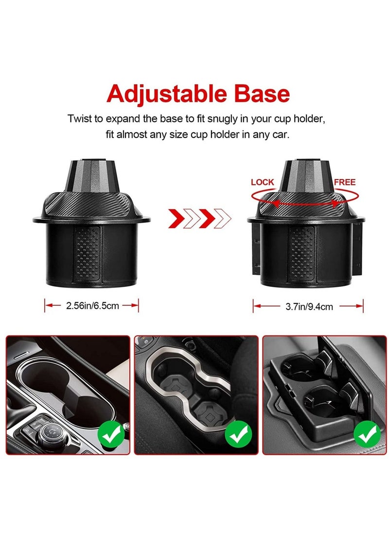 ELTRAZONE Car Cup Holder Tray, Car Tray Table with Phone Holder, Adjustable Car Tray Perfect for Eating in The Car - Image 3