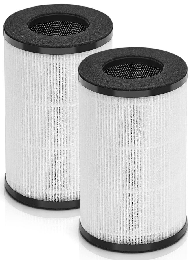 DAJDAH CL-6070A Replacement Filter Compatible with Tenergy Renair TAP01, Cool-Living CL-6070A, BEABA Nursery and Tredy TD-1300 Air Purifier with H13 True HEPA Filter for Home Pet Allergies, White, 2-Pack - Image 1