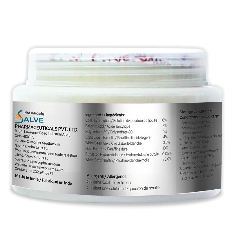 SALVE Psoriasis Coal Tar Salicylic Acid 100gm - Image 2