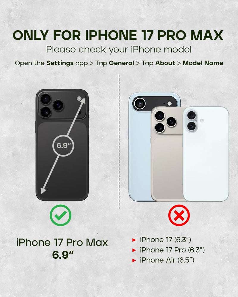 Porter Riley - Leather Case Compatible with iPhone 17 Pro Max. Premium Genuine Leather Stand/Cover/Wallet/Flip Case with Card Slots & Horizontal Stand (Black & Tan) - Image 2
