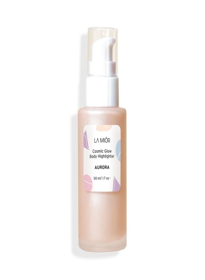 LAMIOR LA MIOR Cosmic Glow Body Highlighter - Aurora | Liquid Highlighter for Body, Flawless Radiance, Lit-from-Within, Blurs Imperfections, Transfer & Sweat Proof, Clean - 50ml - Image 1