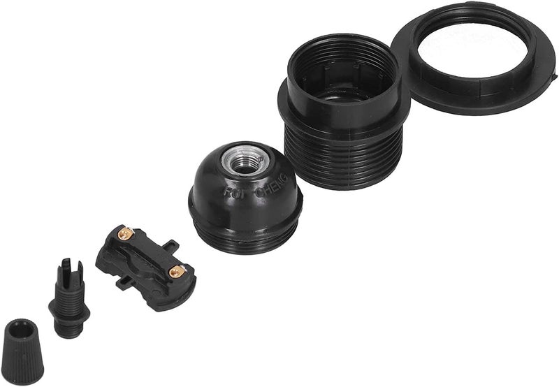 Shock rubber edge HEEPDD E27 Light Socket, Half Thread Screw Mouth Lamp Holder with Cord Buckle, High Strength PPA Plastic Shell, Conductive Copper Sheet, for E27 Light Bulbs Home Use All need matching options Diverse application fit Space saving design picks Classic trendy design picks Chemical free Compact design Durability enhanced Batch consistent craftsmanship Neat shape Field tested quality Precision made Repeated use friendly design Non sticky surface Any KSA address orderable Long term heavy use compatible Indoor outdoor all-purpose fit Pre-sale confirmed stock Tight fitted parts Stable base Quick assemble Changing environment compatible Global light sturdy raw material Trendy budget practical design Various size alternatives - Image 2
