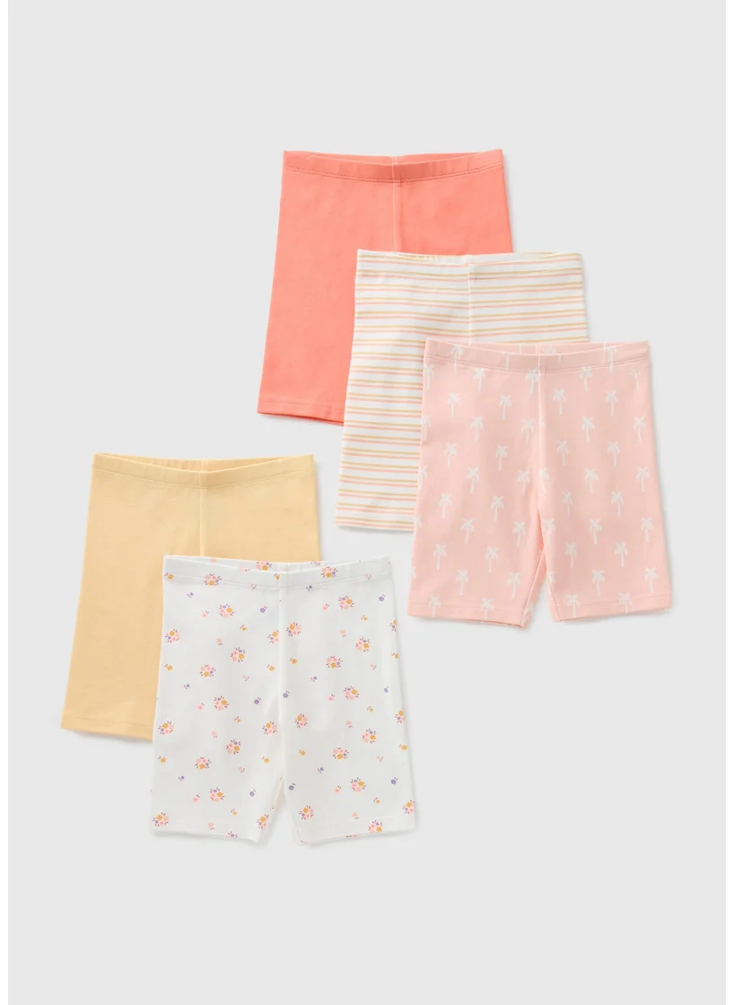 Matalan 5 Pack Orange Cycle Shorts