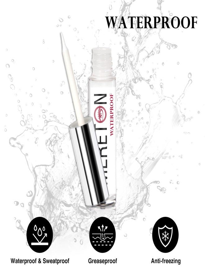 MERETON Eyelash Glue for False Eyelashes - Super Strong Hold Clear Waterproof Long-Lasting Strip Lash Glue Fast Drying Eyelash Adhesive 5ml/0.17oz White - Image 4
