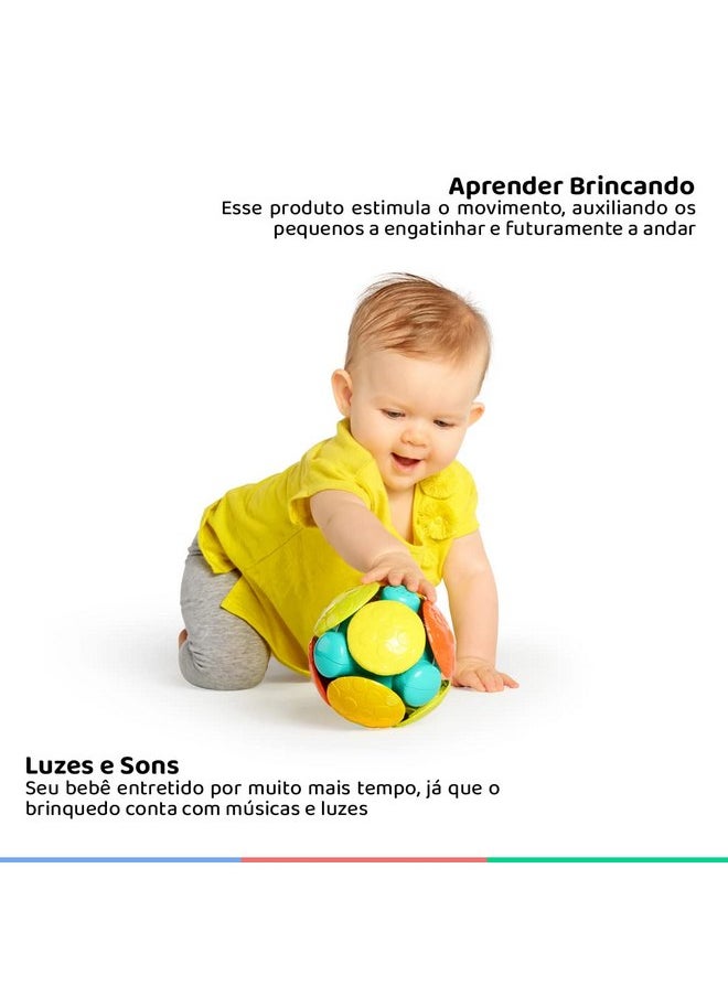 Bright Starts Bright Starts Wobble Bobble Activity Ball Toy, Baby & Toddler Crawl Toy, Interactive Sounds & Textures, Ages 3 Months+  - Image 2