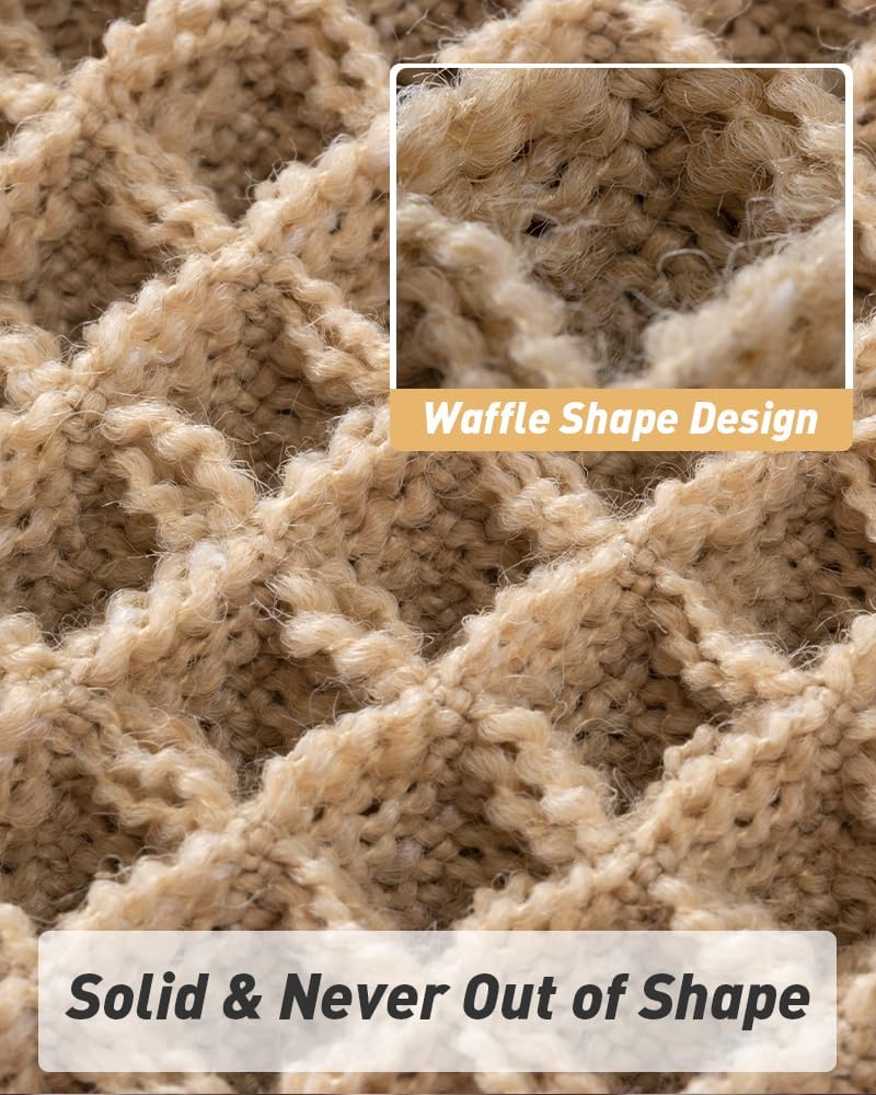 AMOAMI Upgraded Waffle Bath Mat, Super Absorbent Non-Slip Bath Mats for Bathroom Floor, Machine Washable Tassel Bath Rugs, Bath Mats with Rubber Backing, Ultra Soft, 18 Inch - Image 5
