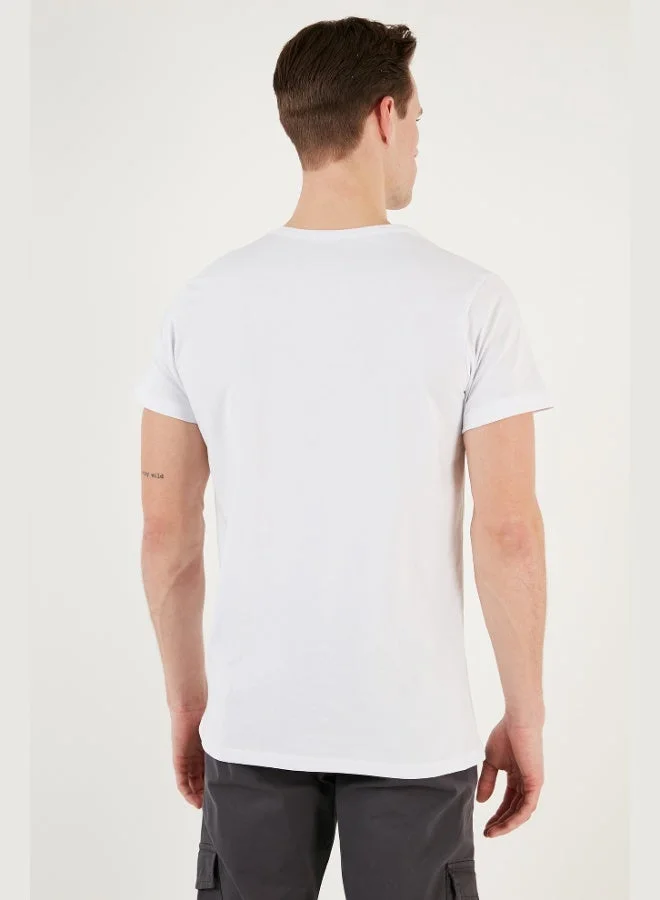 Buratti  Buratti Crew Neck Cotton Slim Fit T Shirt Men's T SHIRT 541THERE for Men | Best Price UAE