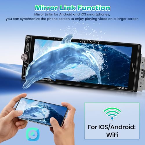 Roinvou 4+64G Car Radio for Ford Expedition 2007-2014 (Auto A/C), 9" Touch Screen Bluetooth Radio with Carplay Android Auto 32EQ WiFi GPS Navigation Mirror Link 1280 * 720 Resolution - Image 4