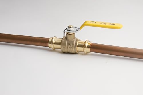 WHK 10 Pack 1/2" Press Propress Ball Valve Pro Press Ball Valve Fittings to Press into 1/2" Copper（Lead-Free,Pro Press Brass Ball Valve 1/2,10PCS) - Image 4