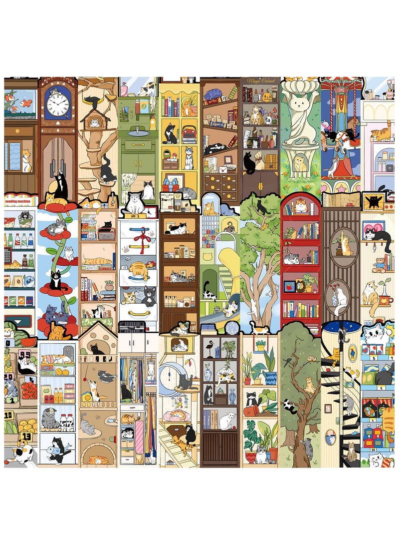 30 قطعة من علامات الكتب اللطيفة على شكل قطط للنساء والرجال وعلامات الكتب لمحبي الكتب وعلامات الكتب الورقية لتتبع الكتب وعلامات الكتب للنساء وإكسسوارات القراءة لمحبي القطط والأصدقاء - Image 5