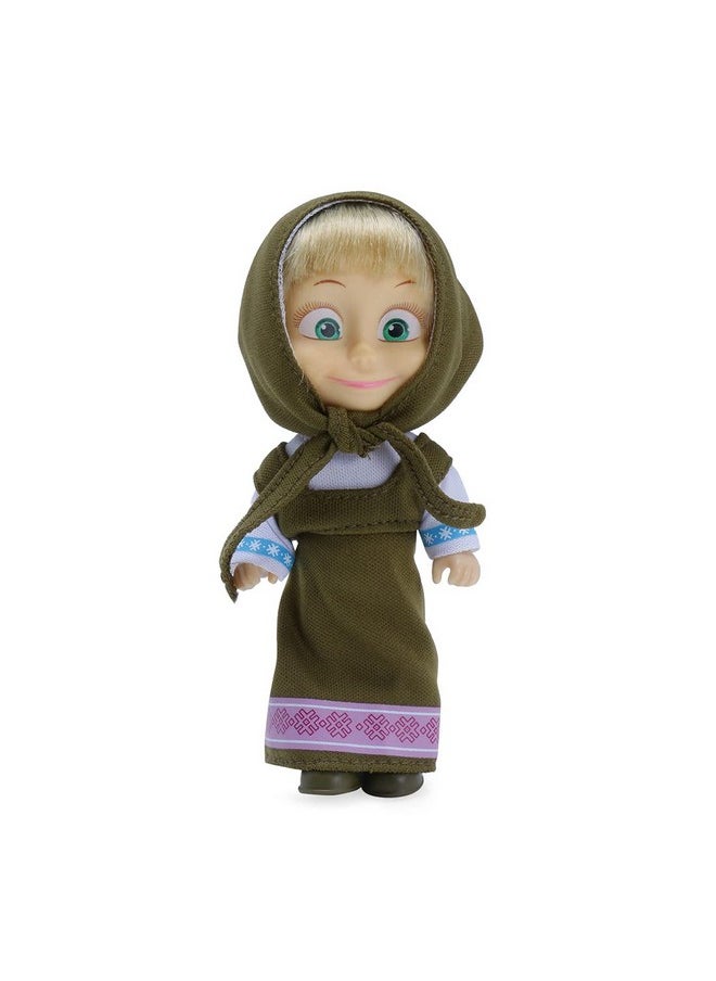 Masha and The Bear - Masha and the Bear 12 Cm Toy Doll | Famous Cartoon | Ideal Gift Set for Girls Kids (Masha Set -Olive) - Image 1