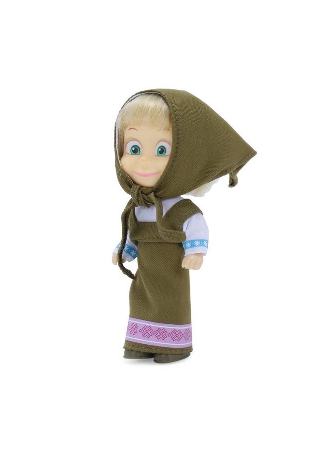 Masha and The Bear - Masha and the Bear 12 Cm Toy Doll | Famous Cartoon | Ideal Gift Set for Girls Kids (Masha Set -Olive) - Image 1