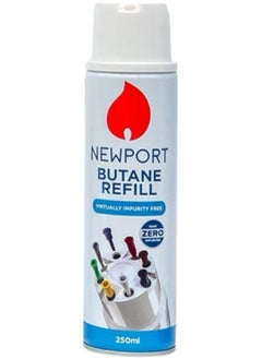 250ml Premium Purified Butane Lighter Refill with Multi-Nozzle Adapter