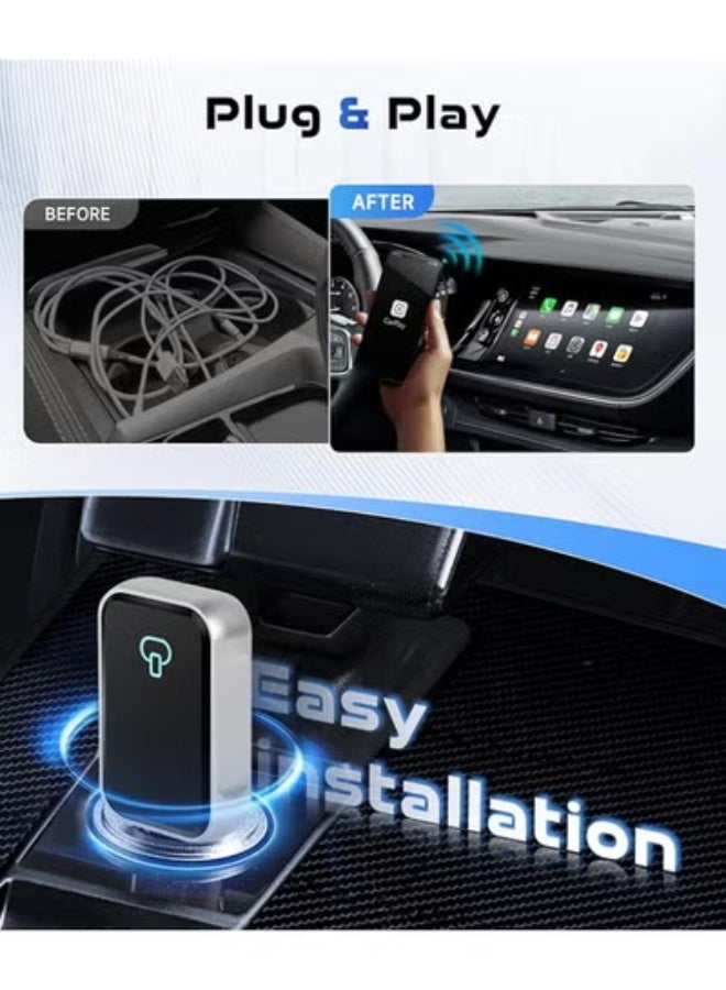Wireless CarPlay & Android Auto Adapter - 2-in-1 USB/Type-C Stick - Plug & Play Converter for Wired Cars - Compact & Fast Connection - Image 5