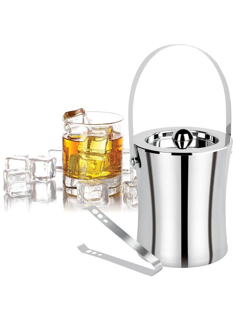 Smartserve Ideal Stainless Steel Ice Bucket with Tong 900ml Set of 1