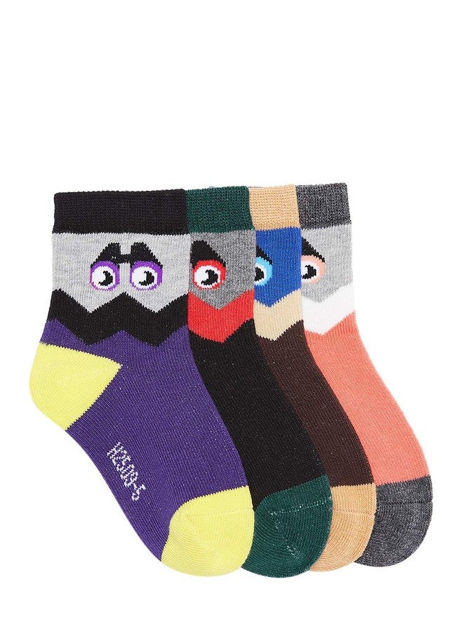 CAMEY Kids Pack Of 4 Cotton Socks 1-3 Years - Image 1