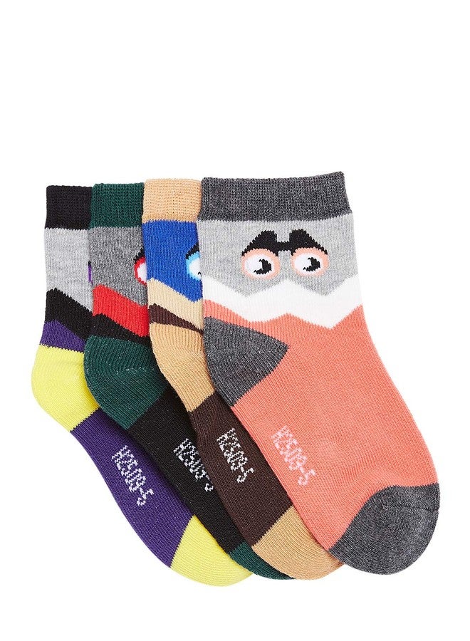 CAMEY Kids Pack Of 4 Cotton Socks 1-3 Years - Image 2