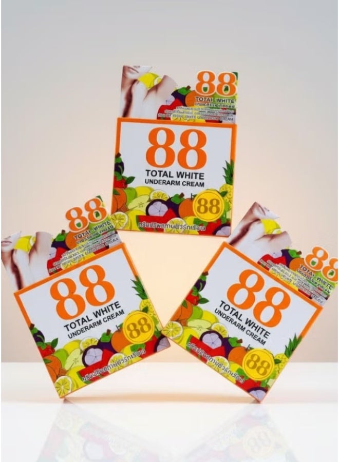 88 Total White 3 PCS Combo Pack Underarm Whitening & Brightening Cream with Vitamin B3 & Licorice, (3x35g) - Image 2