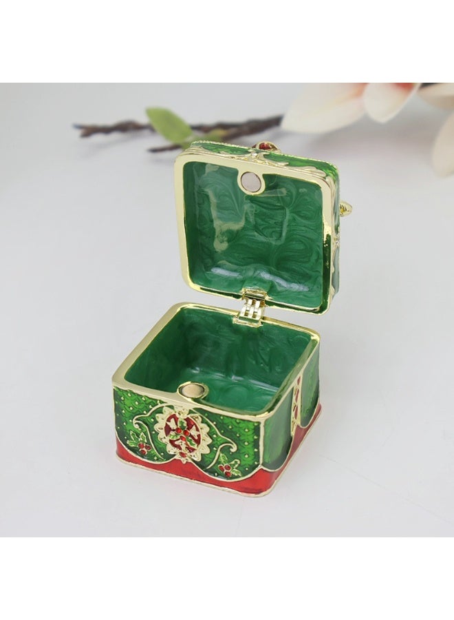 GoldenLike Handcrafted Enamel Gift Box, Festive Storage Jewelry & Keepsake Organizer with 3D Bow, Holiday Home Decor and Elegant Gift Idea - Image 4