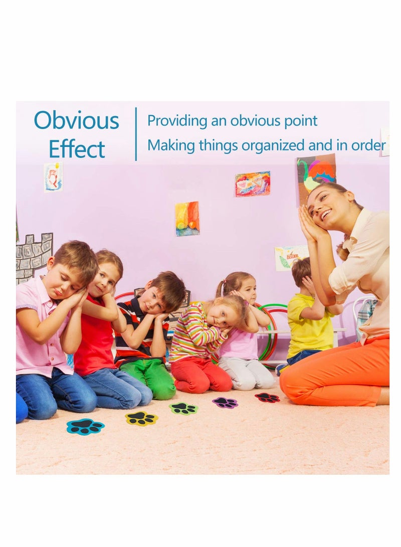 Excefore علامات سجادة الكفوف، علامات أثر الكف على الأرض، نقاط سجادة الكف للفصل الدراسي والمنزل، نقاط الأرض للفصل الدراسي | الأماكن الأصلية للجلوس في الفصل الدراسي، 4 بوصات، 36 قطعة - Image 4
