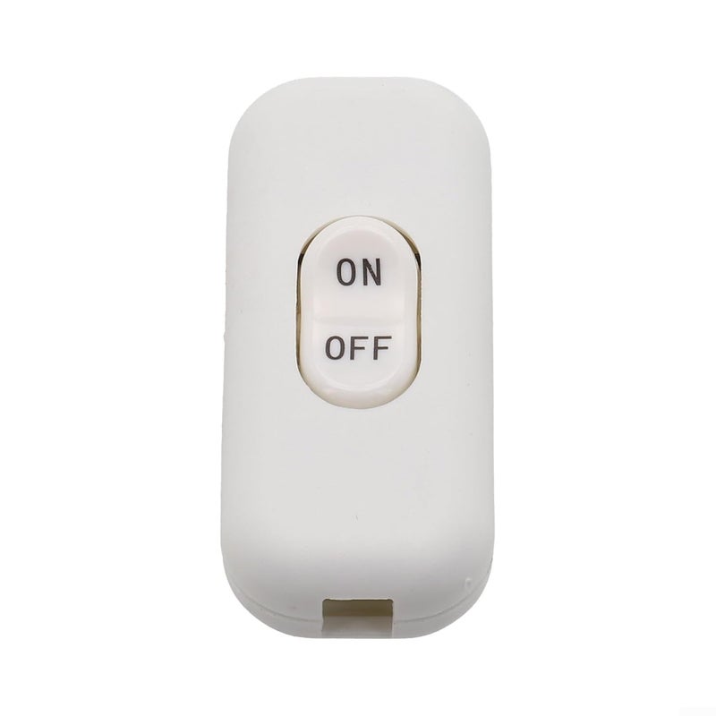 White ON OFF Inline Rocker Switch DPST AC250V 6A On Off Cord Control - Image 4