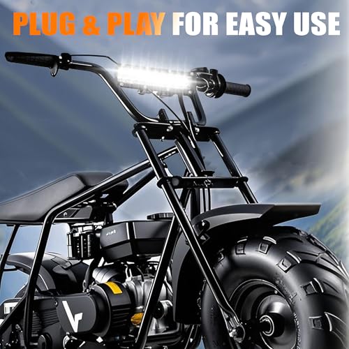 SAN YOUNG Dirt Bike Light Bar, 7 Inch Motorcycle LED Headlight Night Riding Light Kit 60W 6000lm with 7/8" Handlebars Mounting Clamp Brackets and 12V Wiring Harness Switch, CRF XR TTR KLX MTB Ebike Dirtbike - Image 2