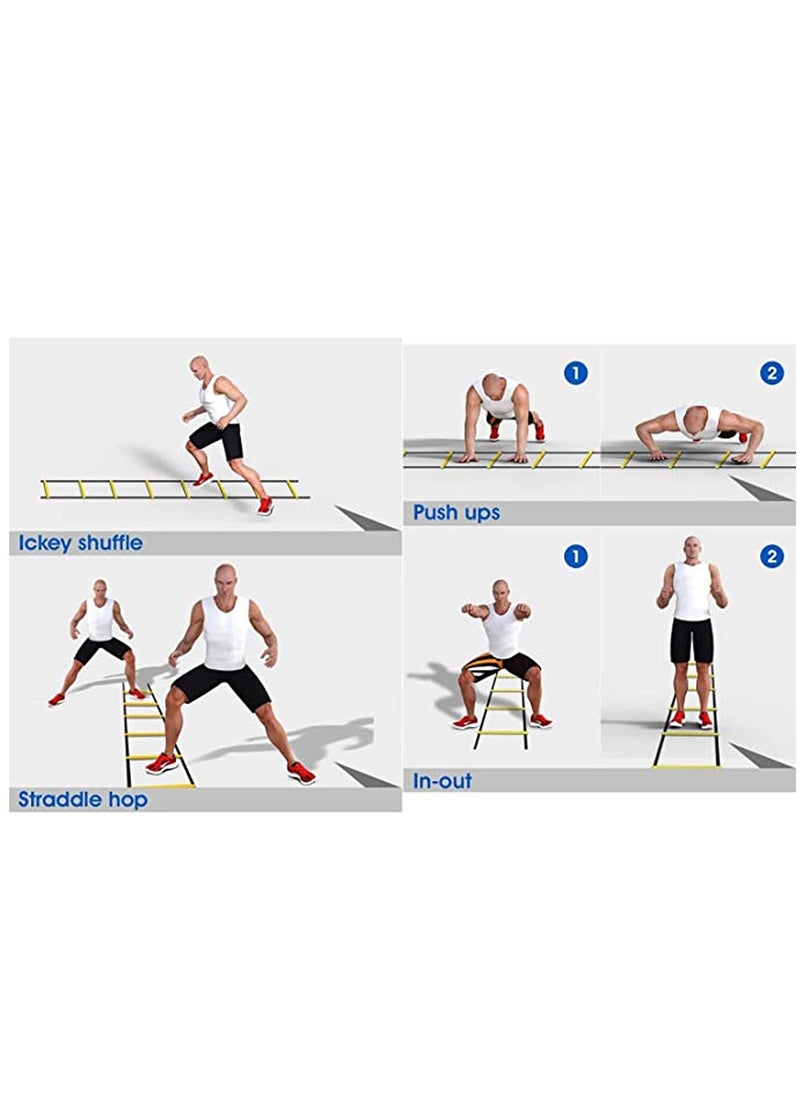 SYOSI - Agility Ladder, 12 Rung Adjustable Speed Ladder Training Ladder Speed Training Equipment with Carry Bag, Football Flexibility Training Jumping Ladder - Image 1