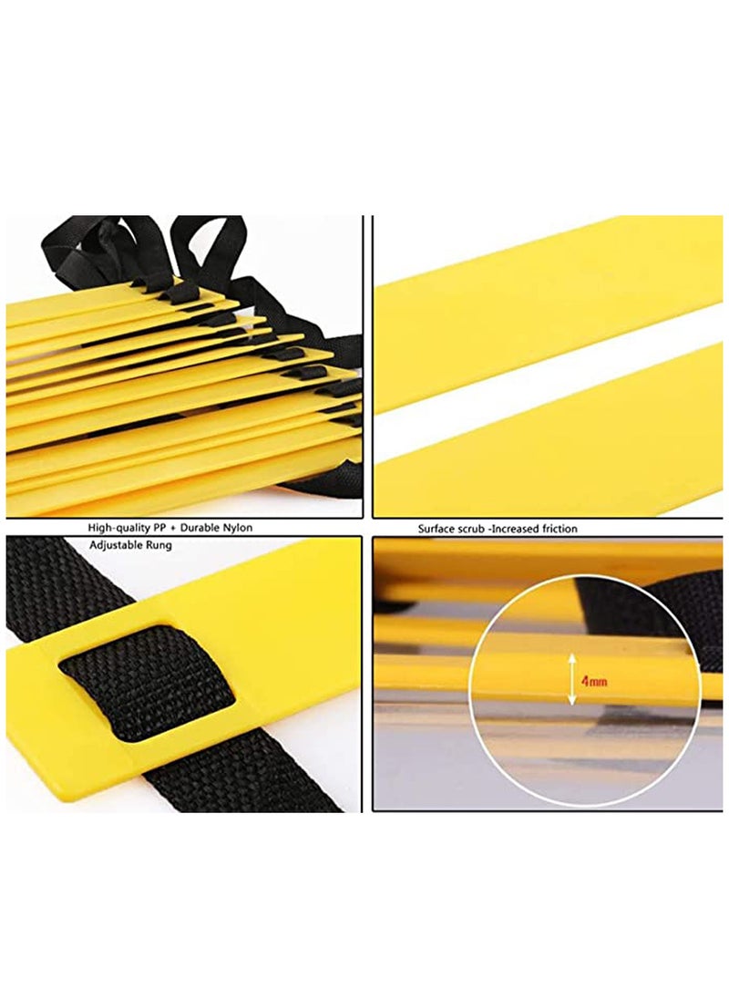 SYOSI - Agility Ladder, 12 Rung Adjustable Speed Ladder Training Ladder Speed Training Equipment with Carry Bag, Football Flexibility Training Jumping Ladder - Image 1