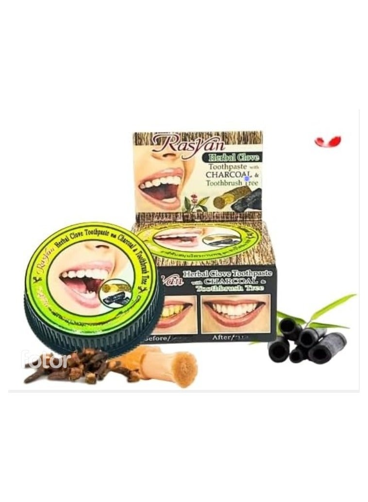 Rasyan Charcoal Clove Khoi Herbal Toothpaste Whitening Good Breath 25g - Image 2