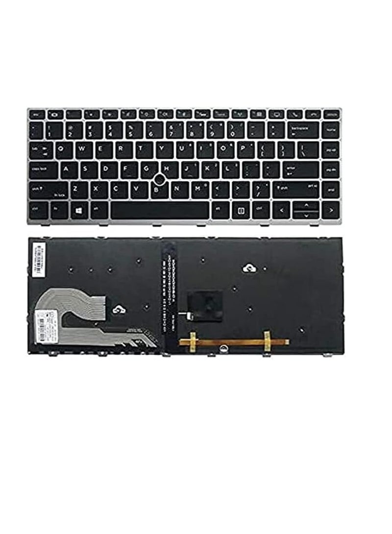 Replacement Keyboard for HP EliteBook 840 G5 840 G6 EliteBook 745 G5 745 G6 Series Laptop with Backlit US Layout P/N L11307-001 L14378-001 - Image 2