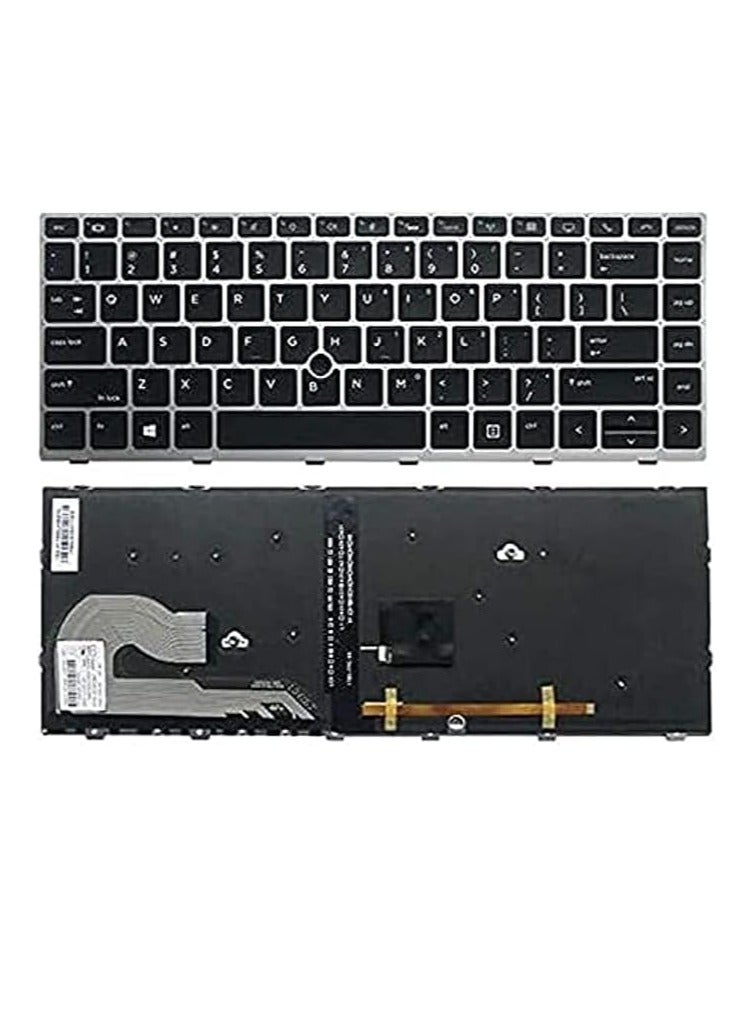 Replacement Keyboard for HP EliteBook 840 G5 840 G6 EliteBook 745 G5 745 G6 Series Laptop with Backlit US Layout P/N L11307-001 L14378-001 - Image 1