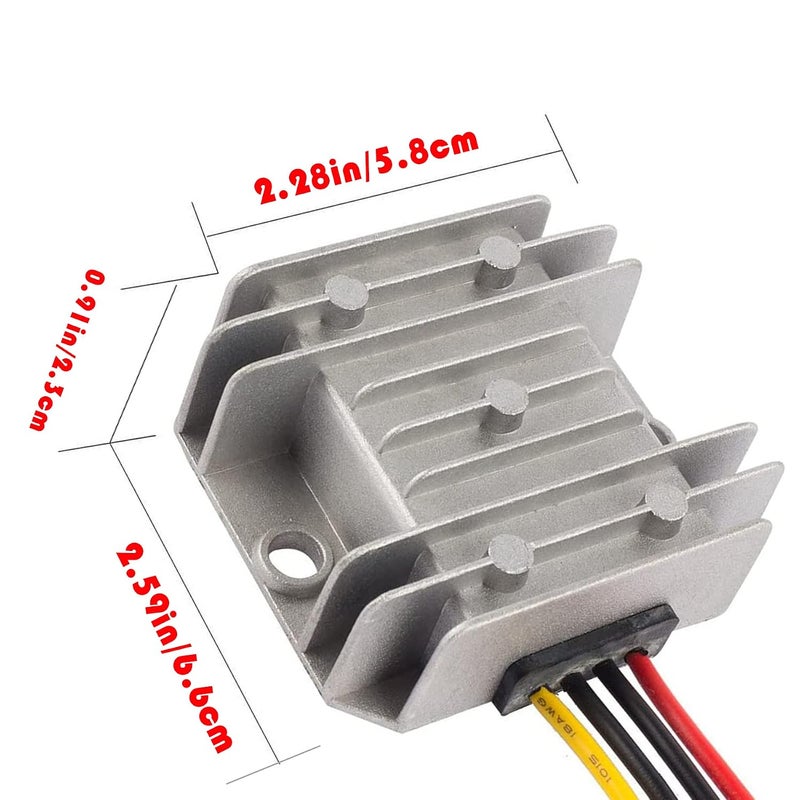 MGGi من 8V-40V DC إلى 12V 3A 36W، منظم جهد رفع، محول طاقة رفع وخفض معزز للجهد، محول مقاوم للماء مخفض للجهد لعربة الغولف والنادي والشاحنة والمركبة - Image 5