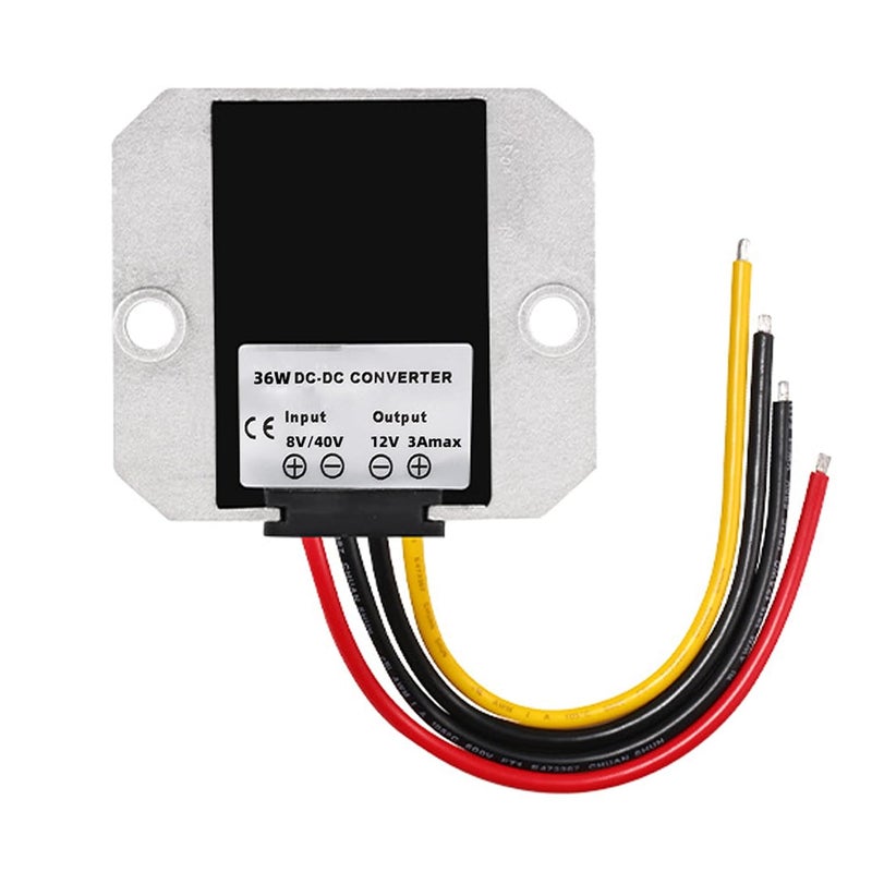 MGGi من 8V-40V DC إلى 12V 3A 36W، منظم جهد رفع، محول طاقة رفع وخفض معزز للجهد، محول مقاوم للماء مخفض للجهد لعربة الغولف والنادي والشاحنة والمركبة - Image 2