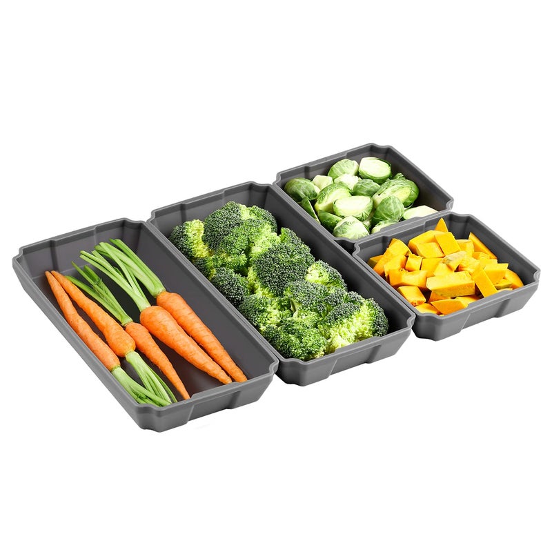 Silicone Sheet Pan Set XOMOO Extra large size 4PCS Nonstick Silicone Dividers for Baking Trays Baking Pan Dividers Baking Cooking Accessories for Oven Dinner Prep Dishwasher Safe Air Fryer Safe