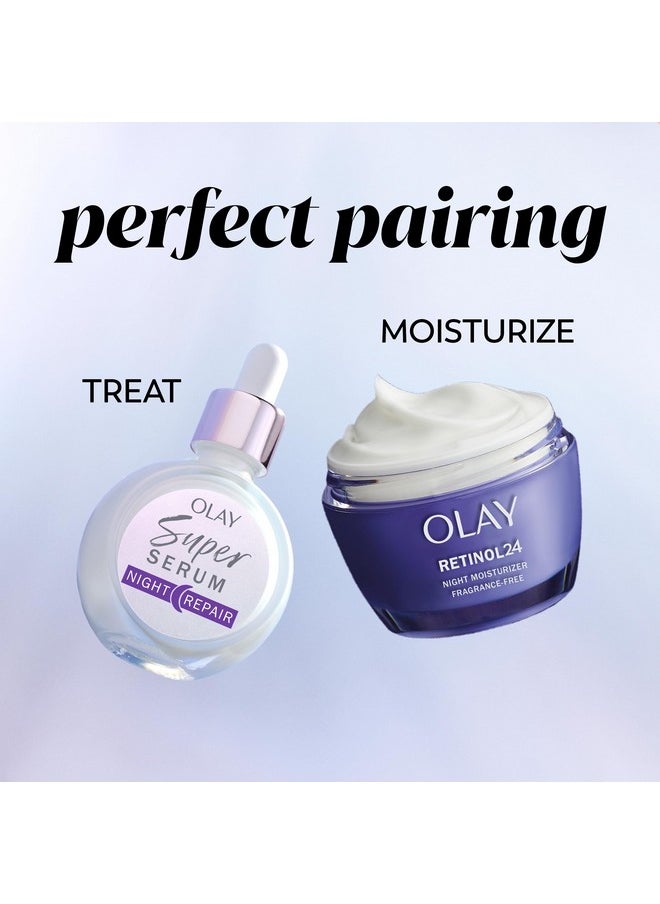 Olay - Olay Super Serum Night Repair for Face - Niacinamide, Peptide, Salicylic & Lactic Acid, Glycerin - Anti-Wrinkle, Dark Spot Reduction, Hydrating, Smooths Fine Lines, Skin Surface Renewal, 1.7 Oz - Image 1