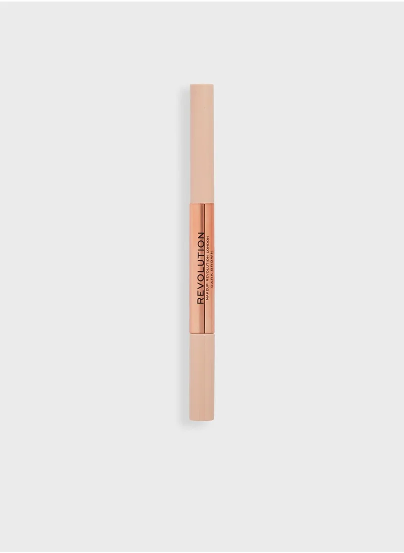 REVOLUTION Fluffy Brow Filter Duo Dark Brown