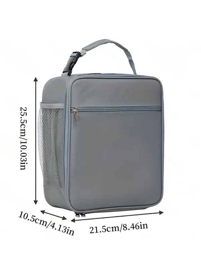 Large Capacity Insulated Lunch Bag 10x8x4 Inch Oxford Cloth Leakproof For Office School Picnic Travel - Image 3