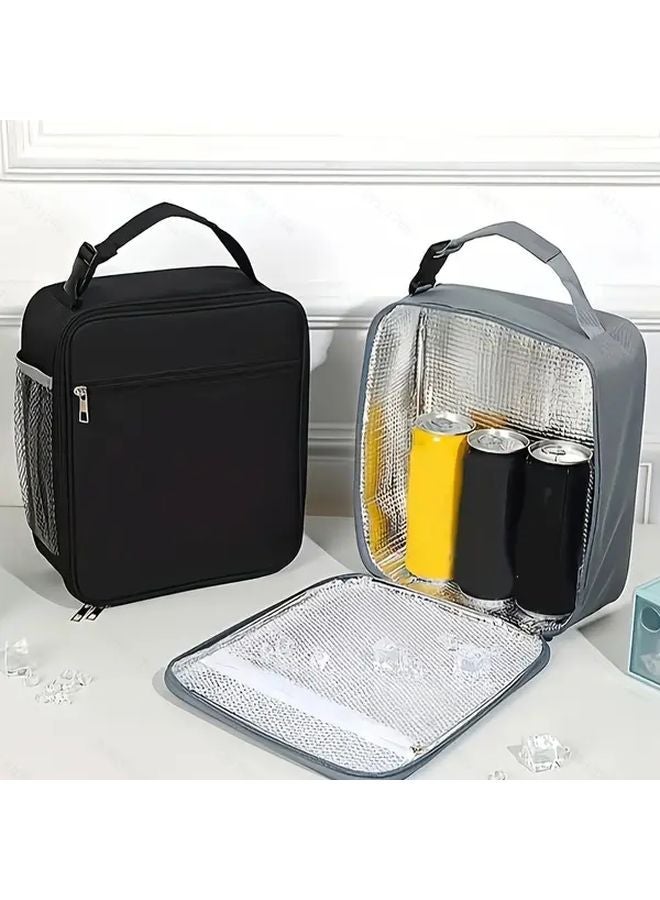 Large Capacity Insulated Lunch Bag 10x8x4 Inch Oxford Cloth Leakproof For Office School Picnic Travel - Image 4