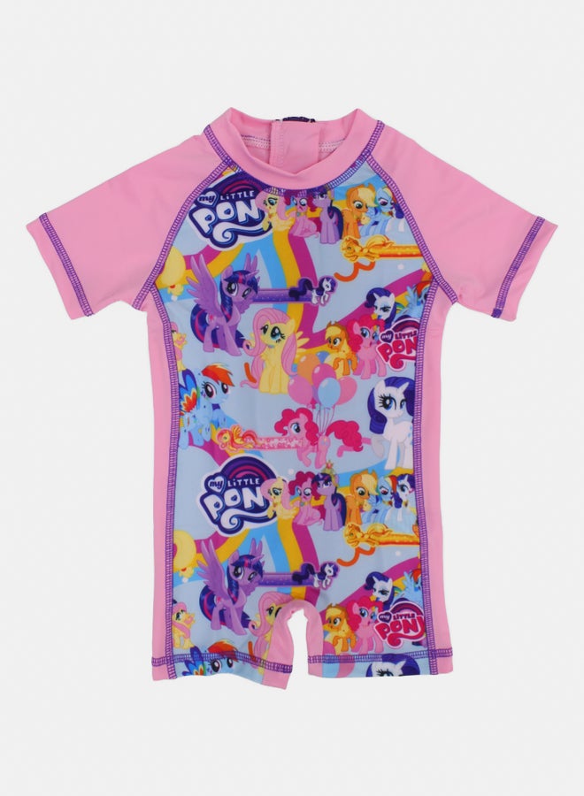 I.Wear I.Wear Girls Swimsuit Overall – Little Pony Theme - Image 1