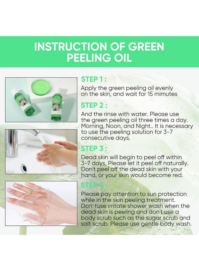 YAFUSIPE Peeling Oil for Dark Skin Green Peeling Oil Solution Extra Strength Exfoliate Body Extra Strong Exfoliating Peels for Hand Feet Dark Knuckle Knee Elbow Chemical Peel Body for All Skin Type 3.38 FLOZ - Image 5