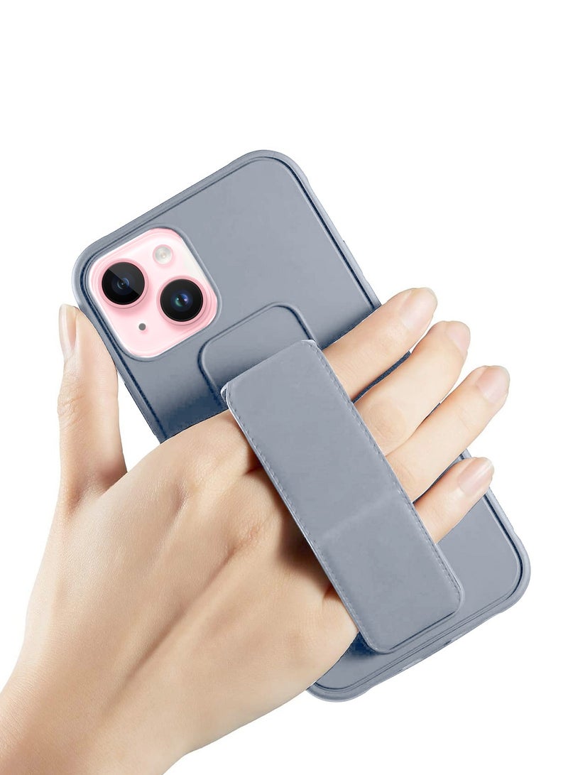 دبليو تيك غطاء جراب واقٍ من السيليكون والمطاط المصنوع من مادة TPU لهاتف Apple iPhone 15 Plus باللون الرمادي - Image 2