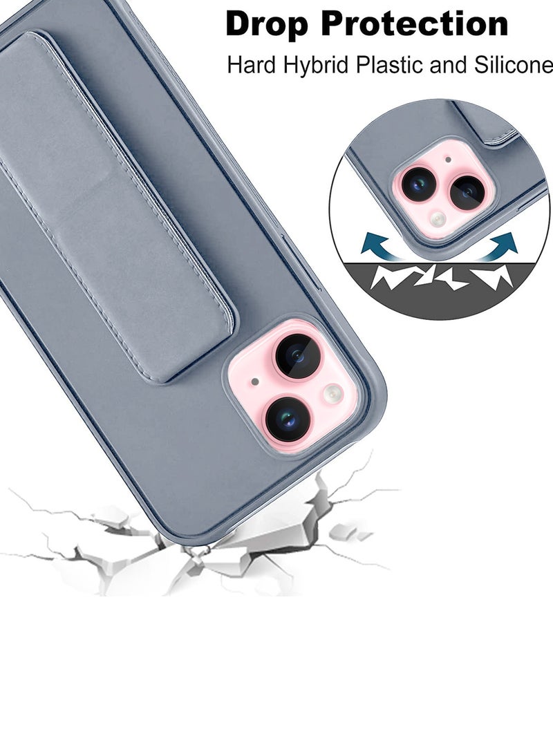 دبليو تيك غطاء جراب واقٍ من السيليكون والمطاط المصنوع من مادة TPU لهاتف Apple iPhone 15 Plus باللون الرمادي - Image 5