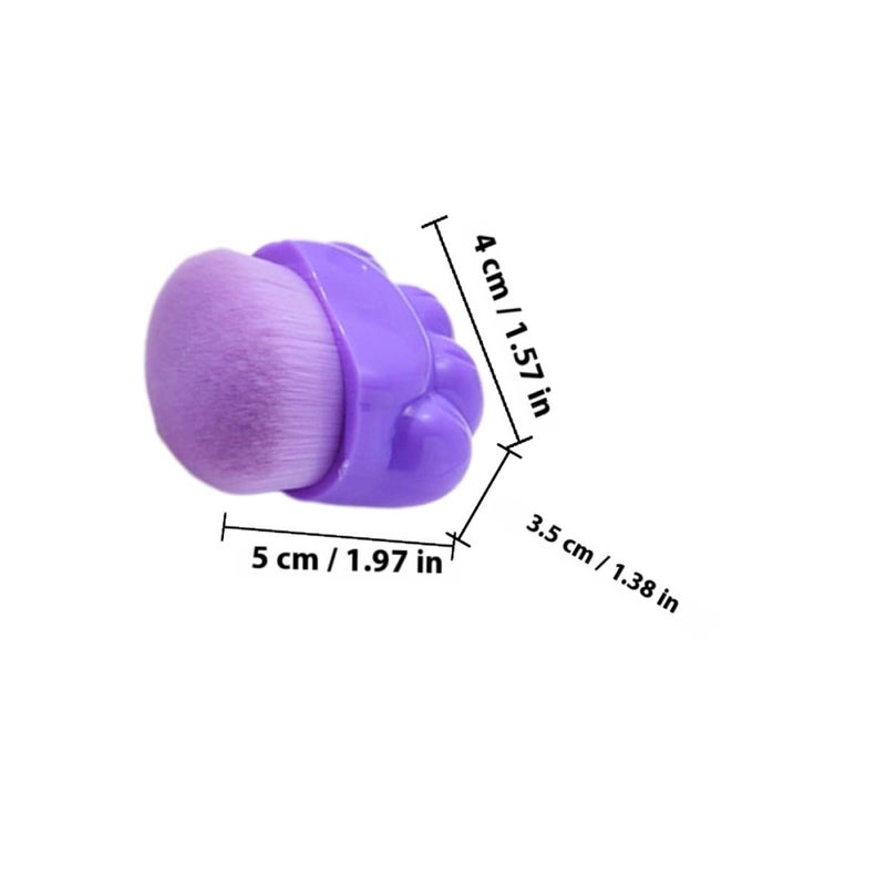 Cat Claw Foundation Brush Portable Concealer Makeup Applicator Brush Purple for Face Cosmetics - Image 2