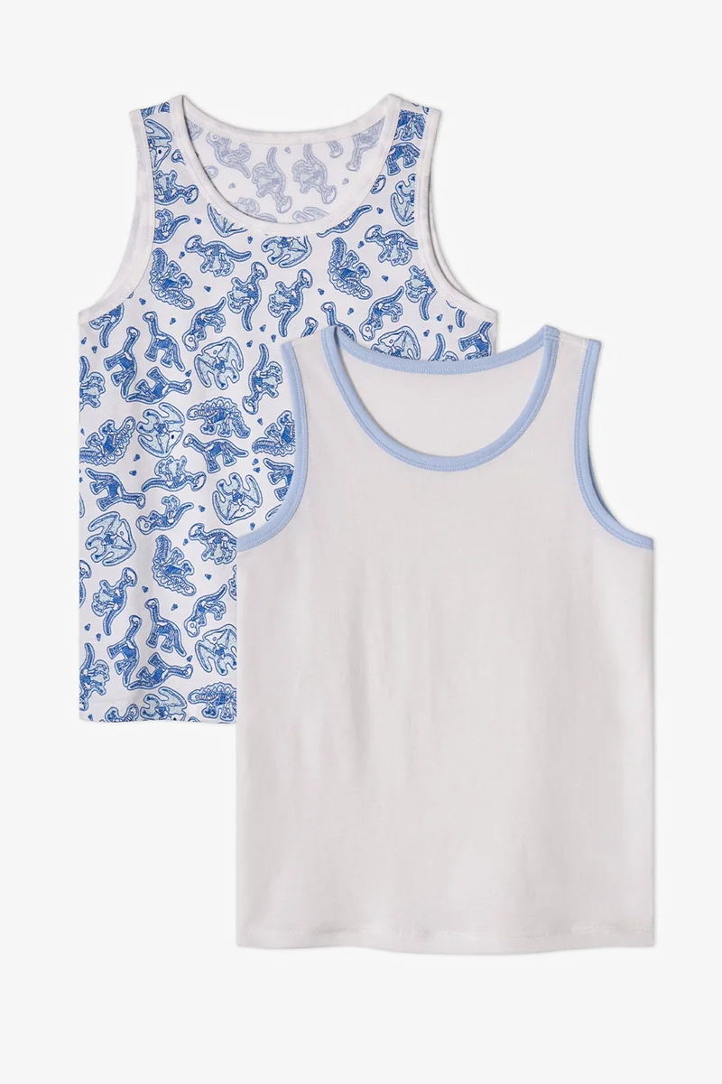 Penti PENTI Boys' Broken Dino Bones Cotton Tank Top