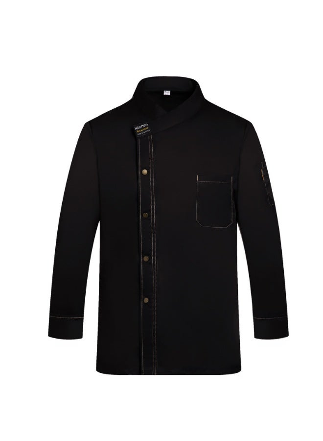 NIBEMINENT Chef Uniforms Hotel Costume Long Sleeve Restaurant Chef Coat Men Kitchen Clothes Shirts Jacket Cook Clothes Cafeteria  - Image 1