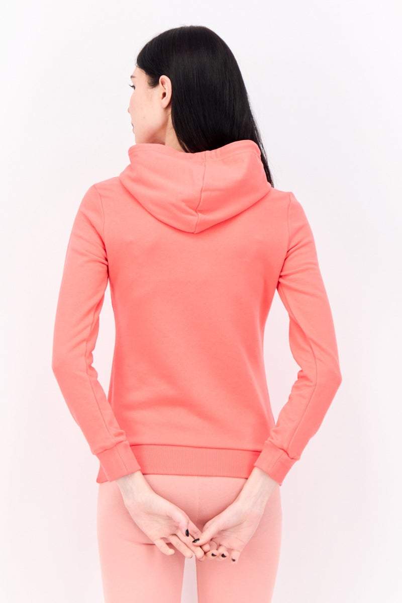 PUMA سويت شيرت نسائي بأكمام طويلة وقصة عادية، وردي - Image 3