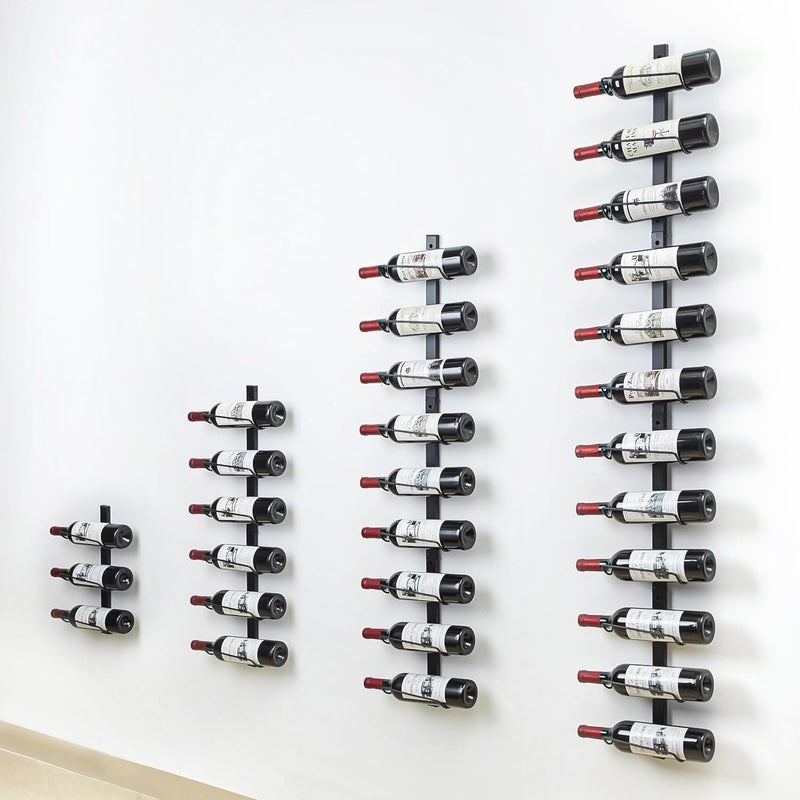 Sonyabecca Wall Wine Rack for 12 Wine Bottles DIY Detachable Wine Storage Organizer Wall Mount Wine Bottle Display Holder Used As One or Four for KitchenPantryDining RoomBar Wine Cellar